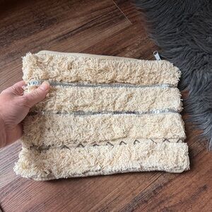 Textured Cream Clutch